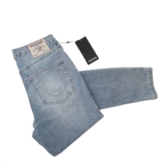 True Religion Jeans Halle High Rise Super Skinny Fit Light Bliss Wash 28/6 NWT - Picture 7 of 8